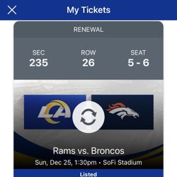 RAMS V BRONCOS CHRISTMAS DAY 140For Both