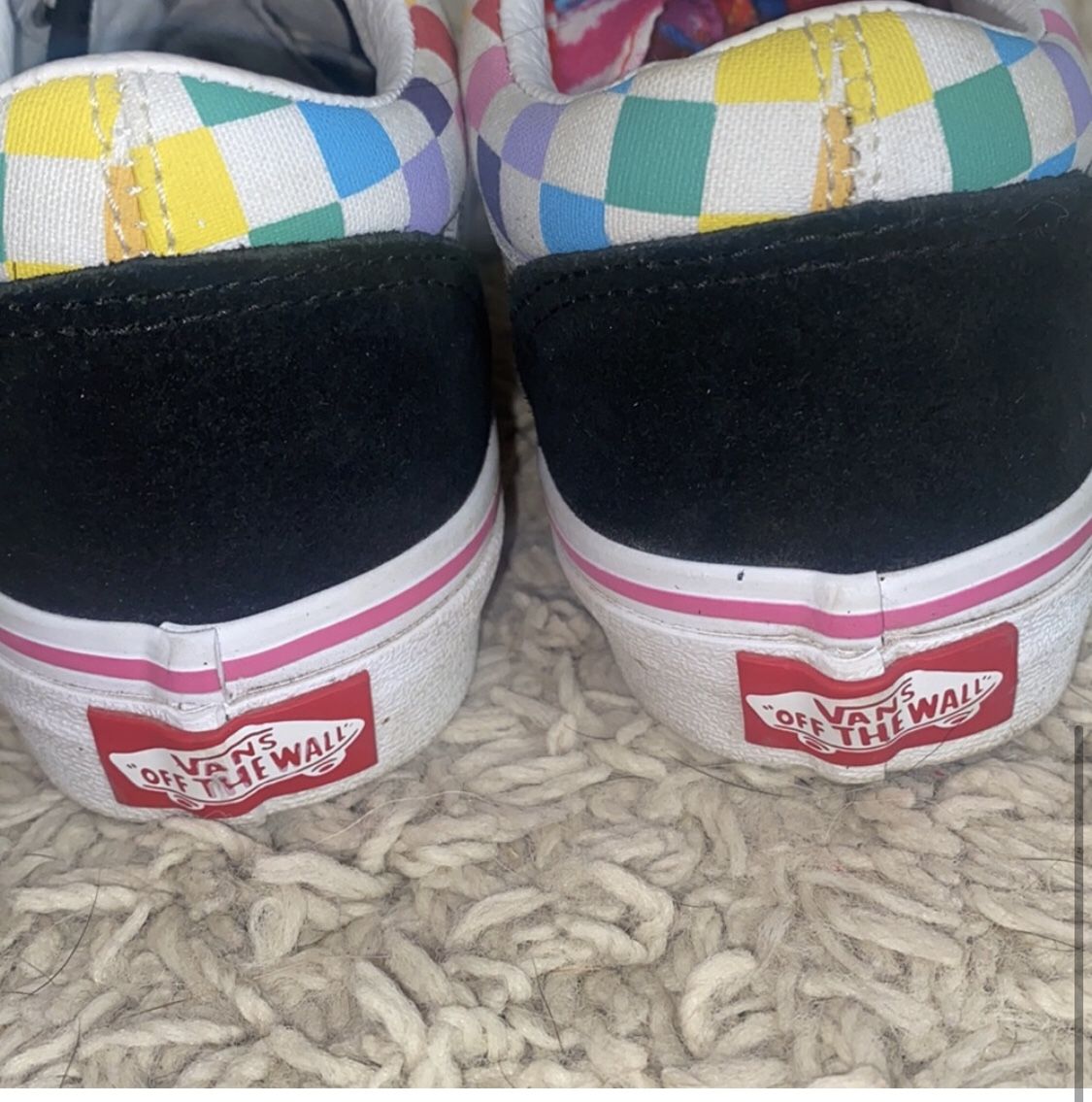 Rainbow 1.5 Size Kid’s Shoes Vans Off The Wall