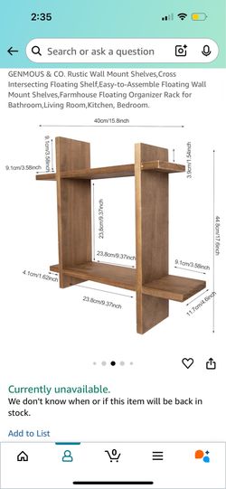 Wood Cube Shelves (6)