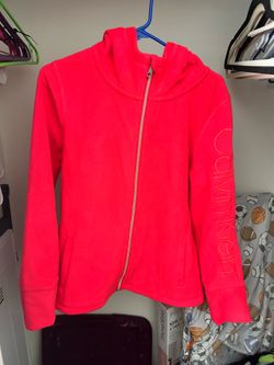 Calvin Klein Performance Women’s Fleece Zip-Up Jacket - Large (Neon Pink)