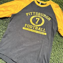 Pittsburgh Steelers Pittsburgh Steelers Black Yellow Jersey Shirt Ben Roethlisberger #7 Size XL 