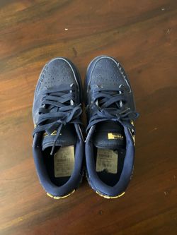Blue Nike shoes