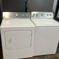 Maytag He Top Load Washer And Gas Dryer Set In White 