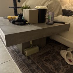 Cement coffee table