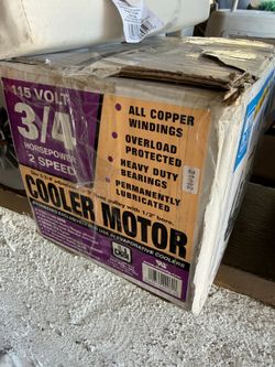 electric motor 3/4 swamp cooler new