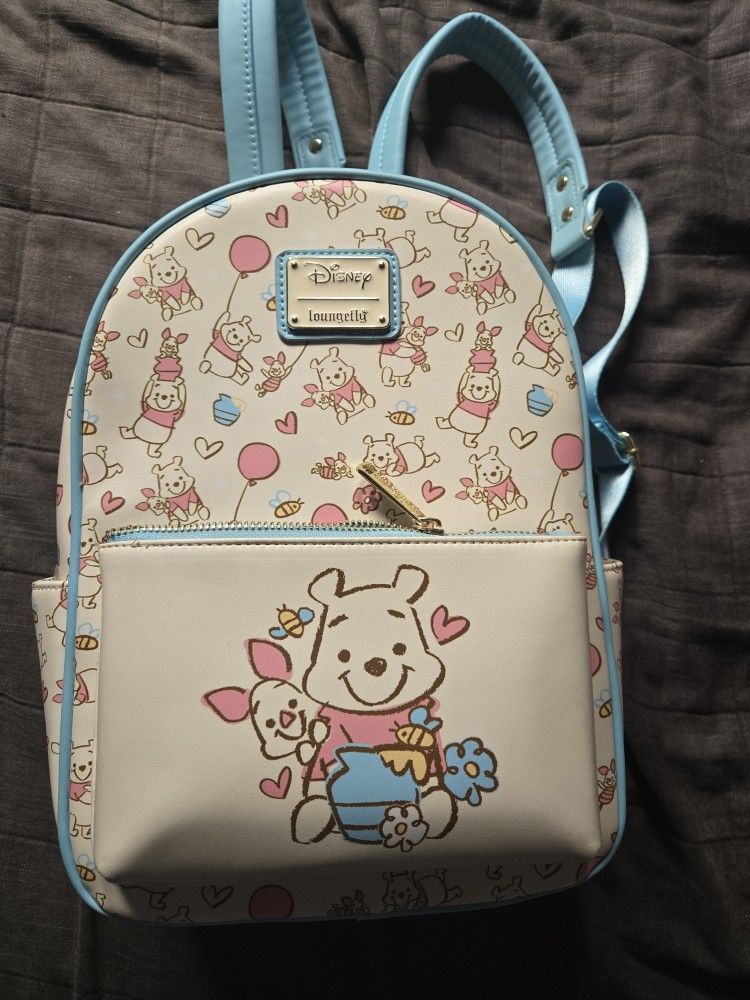 Loungefly Disney Winnie the Pooh Piglet‎ and Pooh with Balloons Sketch Backpack Loungefly Disney Winnie the Pooh Piglet and Pooh with  main image 2