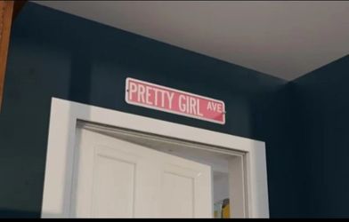 Pretty Girl Ave Sign Wall Hanging Home Decor 15x4