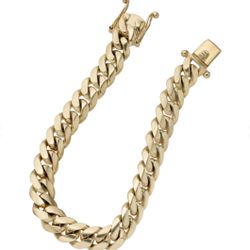11mm Miami Cuban Bracelet Solid 10K Yellow Gold