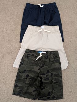 Old Navy Boys Size L 10-12 Cotton Twill Pull-On Cargo Shorts~New
