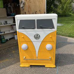 Hand-painted VW Bus Dresser