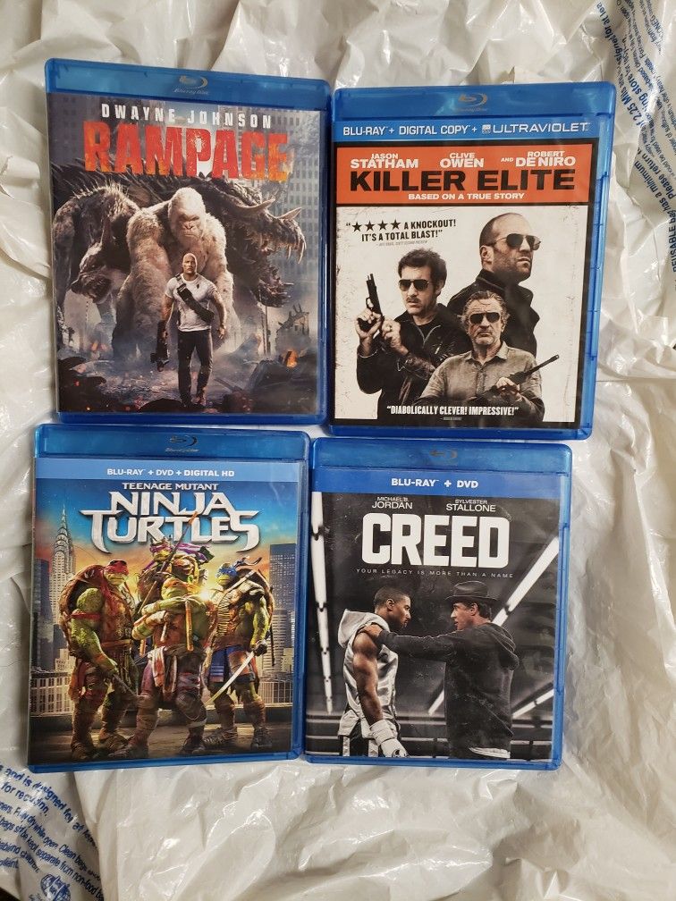 Lot Of 4 Blu Ray Movies for sale Like New