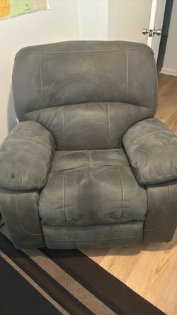 Gray Microfiber Recliner Chair
