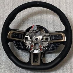 Ford Flat Bottom Steering Wheel For Mustang/ Shelby / Mach1 / Eco Boost Steering Wheel 