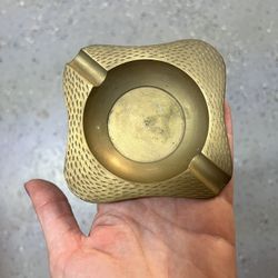 Antique Brass Ashtray 