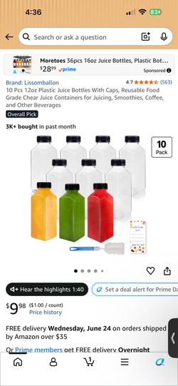 Juice bottles 10pc