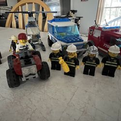 Lego Firefighters,Police,and Crooks