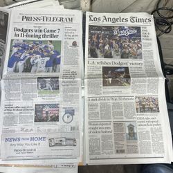 Dodger World Series Newspapers