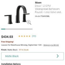 Brand New Moen Doux Bathroom Faucet With Matching Towel Bar