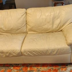 Beige Leather Sofa - FREE!!