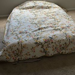 Double Size Bed, Racks, Needs Box Spring , W/ Sm TV.   FREE