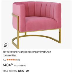 2 Pink Accent Chair From Tov