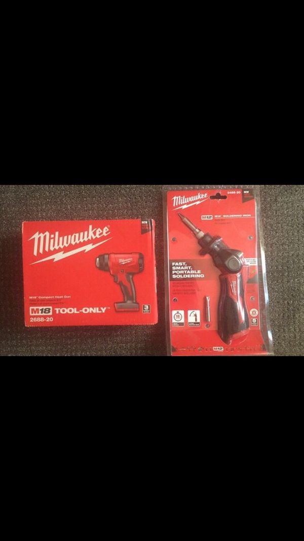 Milwaukee M18 Heat Gun and M12 Soldering Iron (BRAND NEW) for Sale in
