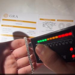 Moissanite Tennis Bracelet And Real Silver