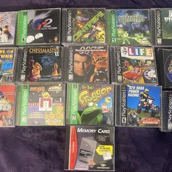 🎮 PlayStation 1 – 15 Game Bundle (Classics + Hits) Plus Memory Card $130 OBO