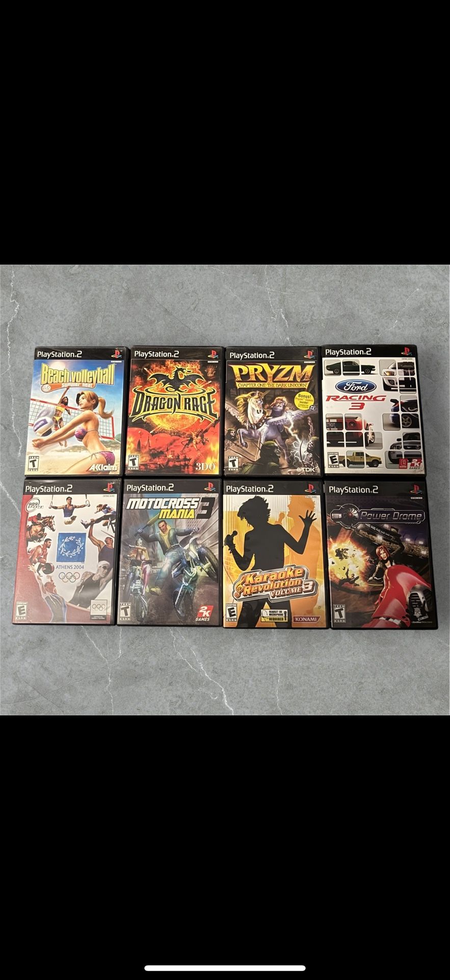 Sony PlayStation Ps2 Retro Video Game Lot Of 8 Games