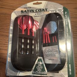 Halex Satin Coat 2-Point Conversion Dart Set with Dart Wallet
