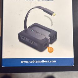 USB-C multiport Adapter with dual display &PD