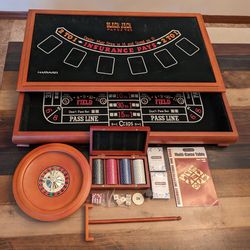 Harvard Casino Multi Game Table Blackjack Roulette Baccarat Craps