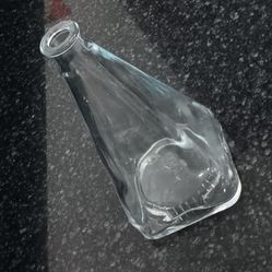 8 Inch Tall Decorative Glass Flask Bottle To Display On Shelf Or Use