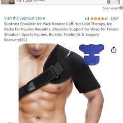 Shoulder brace with hot coal pack brand new