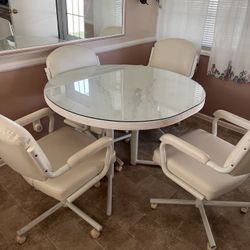 Small Dining Set Table And 4 Chairs 