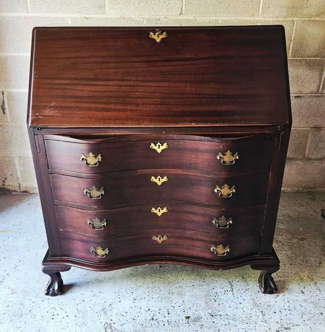 SOLID WOOD SECRETARY DESK