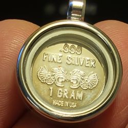 .999 Fine Silver Pendant - USA - NEW