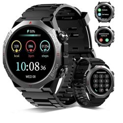 Military Smart Watches for Men (Answer/Make Calls), 1.39" HD Fitness Watches