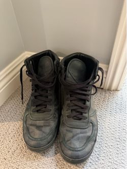 Louis Vuitton Damier Graphite High Top Sneakers Size 10.5