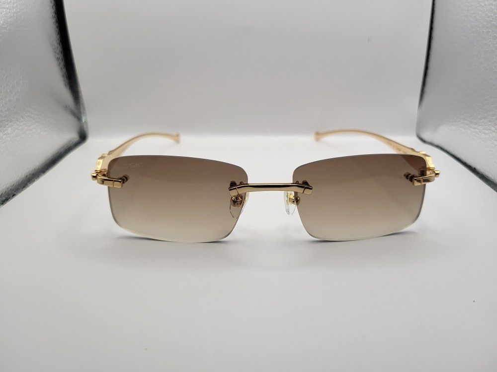 Cartier Glasses Rimless(Brown)