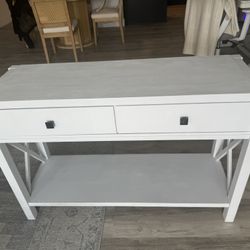 White Console Table 