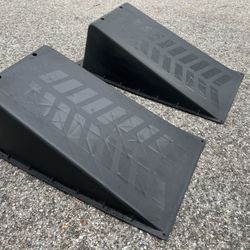 Two 8” Tall Bravo Sports Black Resin Ramps! Great for Skateboard, roller skates or bikes! 