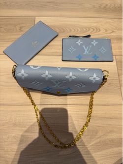 Blue cross body bag