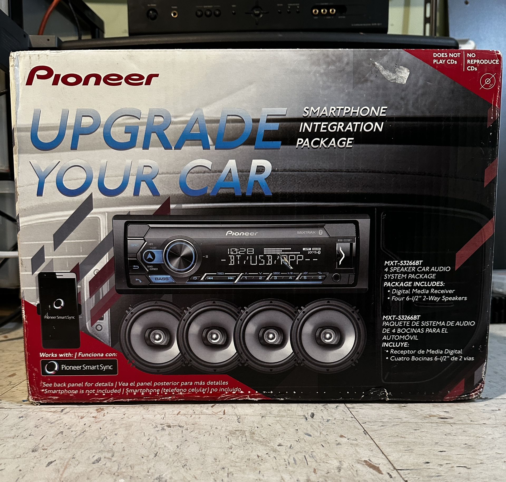 Pioneer MXT-S3266BT Digital Media Receiver with Pioneer Smart Sync and Bluetooth Connectivity Smartphone