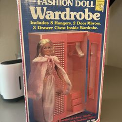 Vintage Arco Doll Wardrobe With Barbie / Ken Clothes