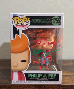 Billy West Signed And Quoted FRY Funko Pop Futurama JSA COA