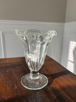 Glass Vintage Ice Cream Bowl