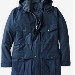 Boulder Creek Fleece-Lined Parka with Detachable Hood and 6 Pockets size Larger 