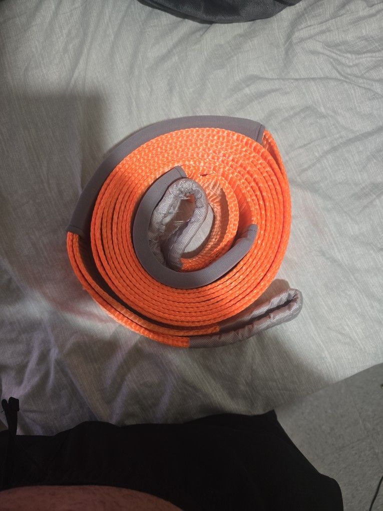 TICONN 3 ''x20' Recovery Tow Strap, Break Strength 35,000 lbs Tested Tree Saver, Triple Reinforced Webbing and Loop Straps Kit, Winch Snatch Strap (20