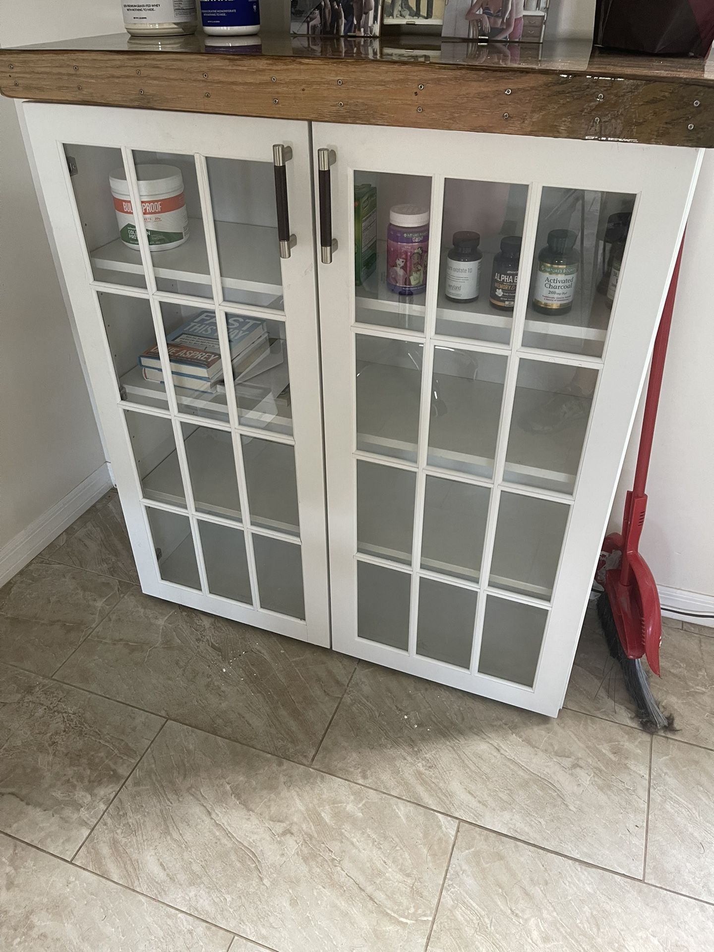 Custom Oak Top Craft Made Cabinet
